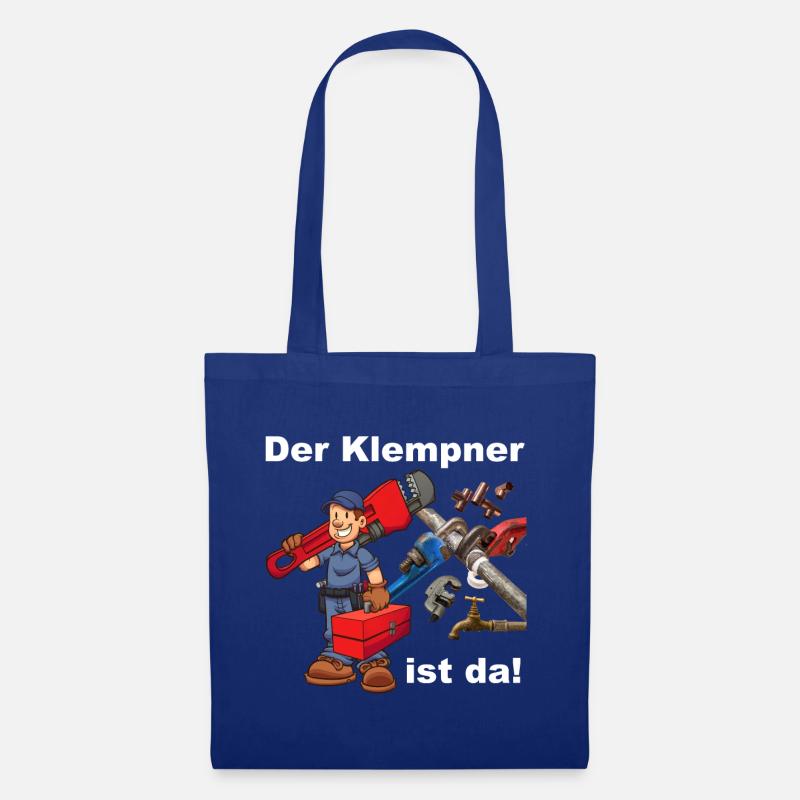 Der Klempner ist da! - Stoffbeutel - Royalblau