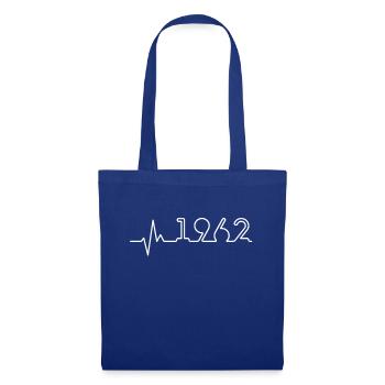 Heartbeat Minimal Birthday Vintage 1962 Line - Tote Bag - royal blue - Front