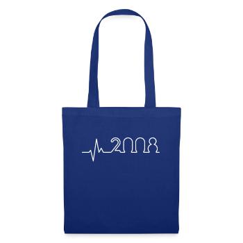 Heartbeat Minimal Birthday Vintage 2008 Line - Tote Bag - royal blue - Front
