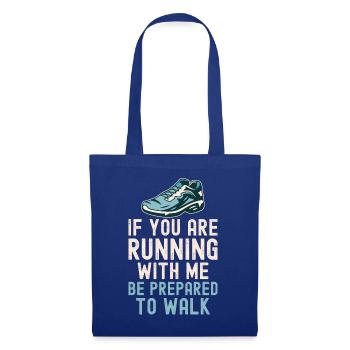 Langsam Laufen Joggen - Slow Runner - Stoffbeutel - Royalblau - Vorne