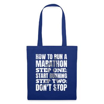 Wie man Marathon läuft - Marathon Laufen - Stoffbeutel - Royalblau - Vorne