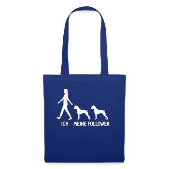 Ich Meine Follower Boxer Hund Hunde Züchter - Stoffbeutel - Royalblau - Vorne