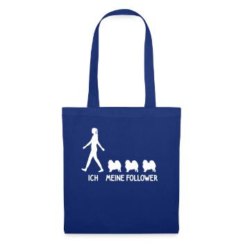 Ich Meine Follower Spitz Pomeranian Hunde Züchter - Stoffbeutel - Royalblau - Vorne