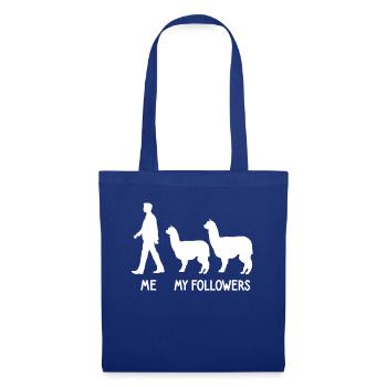 Ich Meine Follower Alpaka Liebhaber Lama Lover - Stoffbeutel - Royalblau - Vorne