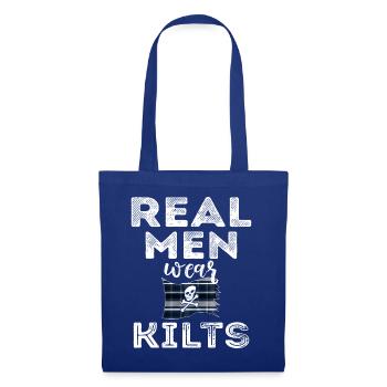 Kilt Männer Spruch Schottenrock - Stoffbeutel - Royalblau - Vorne