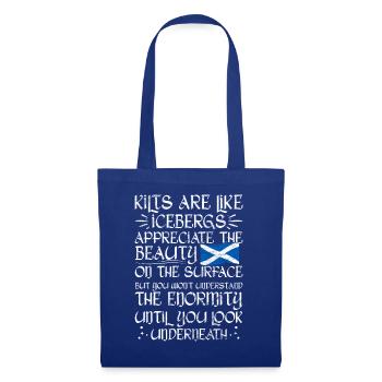 Schottischer Kilt Tracht - Schottenrock Schottland - Stoffbeutel - Royalblau - Vorne