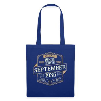 September 1935 Geburtstag Mann - Stoffbeutel - Royalblau - Vorne