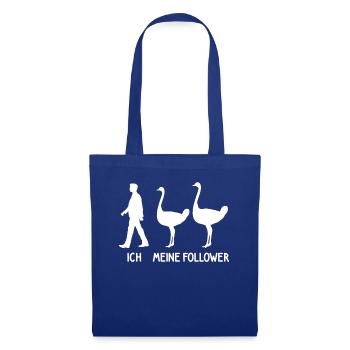 Ich Meine Follower Strauß Zoo Züchter Tierpfleger - Stoffbeutel - Royalblau - Vorne