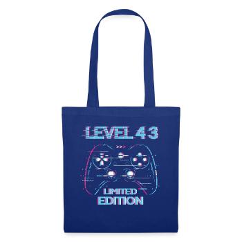 Anniversaire Niveau 43 Gaming Édition Limitée Gamer - Sac en tissu - bleu royal - Devant