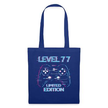 Anniversaire Niveau 77 Gaming Édition Limitée Gamer - Sac en tissu - bleu royal - Devant