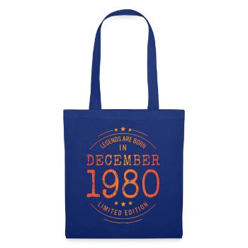 Anniversaire Décembre 1980 Edition Limitée Millésime - Sac en tissu - bleu royal - Devant