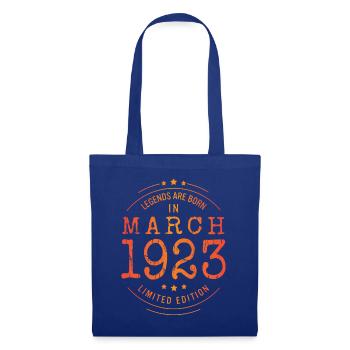 Anniversaire Mars 1923 Edition Limitée Millésime - Sac en tissu - bleu royal - Devant