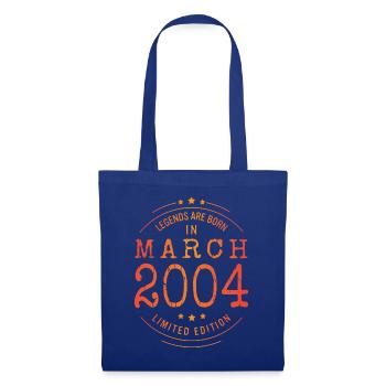Birthday March 2004 Limited Edition Vintage - Tote Bag - royal blue - Front