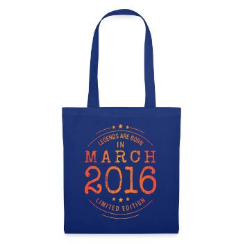 Anniversaire Mars 2016 Edition Limitée Millésime - Sac en tissu - bleu royal - Devant