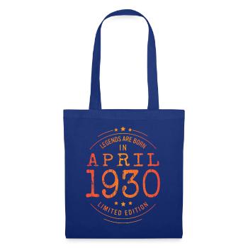 Anniversaire avril 1930 Edition Limitée Millésime - Sac en tissu - bleu royal - Devant