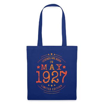 Geburtstag Mai 1927 Limited Edition Vintage - Stoffbeutel - Royalblau - Vorne