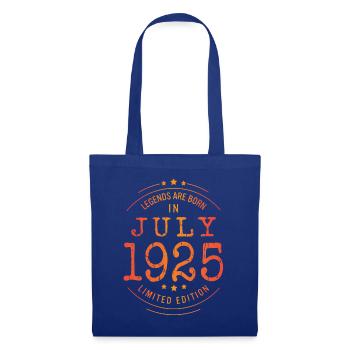 Geburtstag Juli 1925 Limited Edition Vintage - Stoffbeutel - Royalblau - Vorne