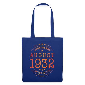 Anniversaire Août 1932 Edition Limitée Millésime - Sac en tissu - bleu royal - Devant