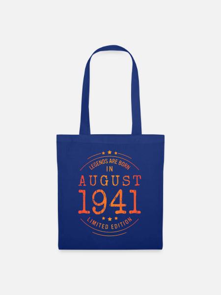 Anniversaire août 1941 Edition Limitée Millésime - Sac en tissu - bleu royal