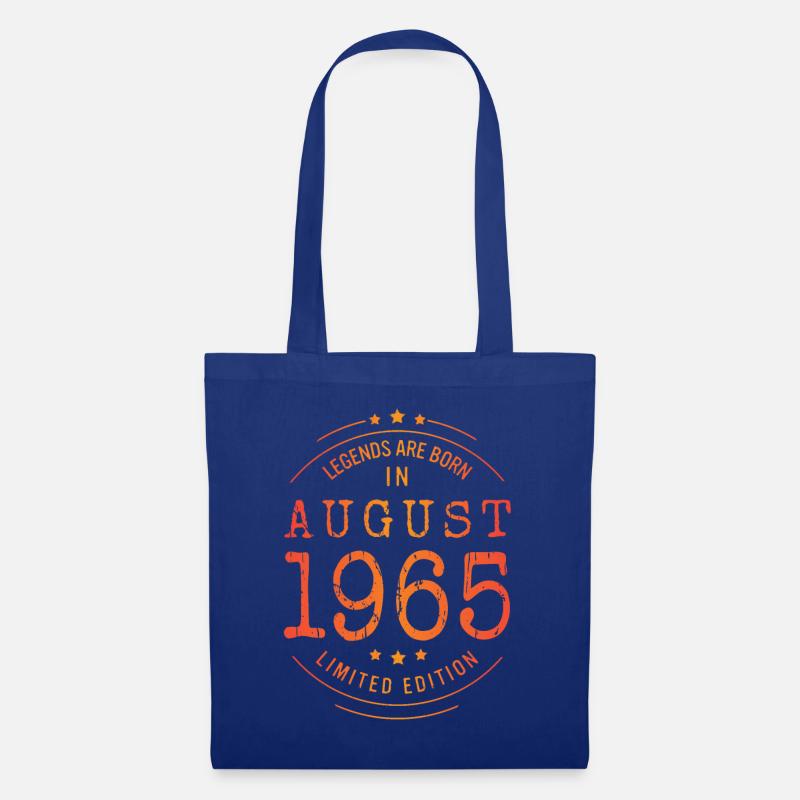 Geburtstag August 1965 Limited Edition Vintage - Stoffbeutel - Royalblau
