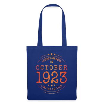 Anniversaire Octobre 1923 Edition Limitée Millésime - Sac en tissu - bleu royal - Devant