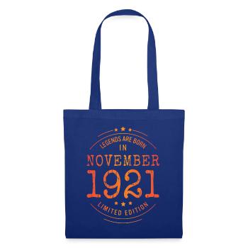 Birthday November 1921 Limited Edition Vintage - Tote Bag - royal blue - Front