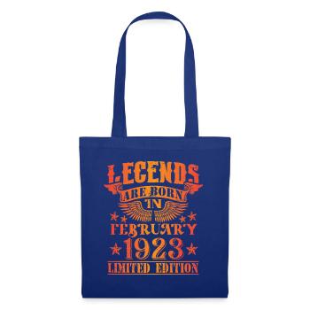 Anniversaire Février 1923 Edition Limitée Millésime - Sac en tissu - bleu royal - Devant