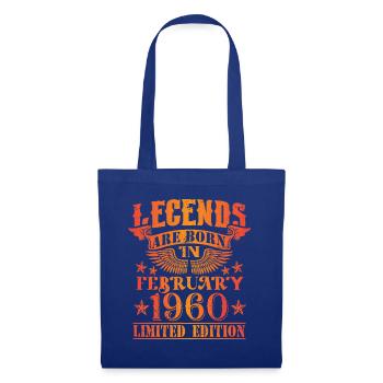 Anniversaire Février 1960 Edition Limitée Vintage - Sac en tissu - bleu royal - Devant