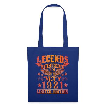 Geburtstag Mai 1921 Limited Edition Vintage - Stoffbeutel - Royalblau - Vorne