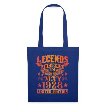 Geburtstag Mai 1928 Limited Edition Vintage - Stoffbeutel - Royalblau - Vorne
