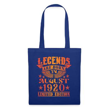 Birthday August 1920 Limited Edition Vintage - Tote Bag - royal blue - Front