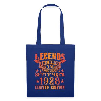 Geburtstag September 1928 Limited Edition Vintage - Stoffbeutel - Royalblau - Vorne