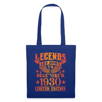 Anniversaire Décembre 1930 Edition Limitée Millésime - Sac en tissu - bleu royal - Devant
