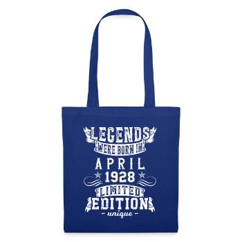 Geburtstag April 1928 Limited Edition Vintage - Stoffbeutel - Royalblau - Vorne