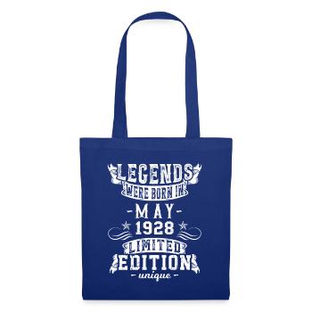 Geburtstag Mai 1928 Limited Edition Vintage - Stoffbeutel - Royalblau - Vorne