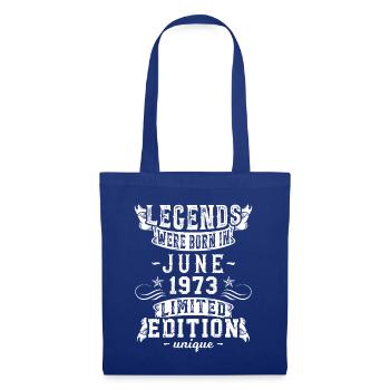 Date de naissance : Juin 1973 Edition Limitée Millésime - Sac en tissu - bleu royal - Devant