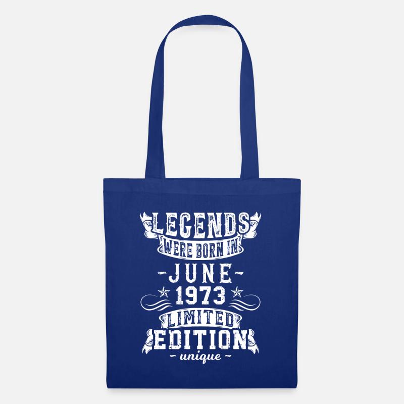 Geburtstag Juni 1973 Limited Edition Vintage - Stoffbeutel - Royalblau