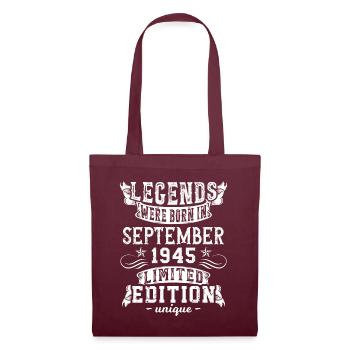 Birthday September 1945 year Limited Edition - Tote Bag - burgundy - Front