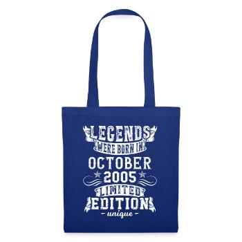 Birthday October 2005 year Limited Edition - Tote Bag - royal blue - Front