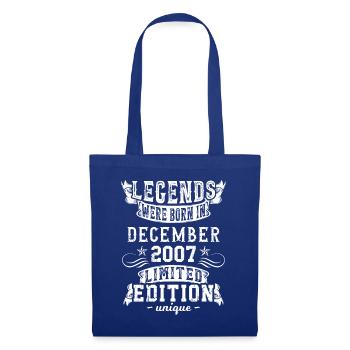 Birthday December 2007 year Limited Edition - Tote Bag - royal blue - Front