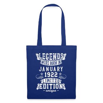 Birthday January 1922 year Limited Edition - Tote Bag - royal blue - Front