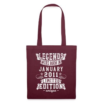 Anniversaire Janvier 2011 année Edition Limitée - Sac en tissu - bordeaux - Devant