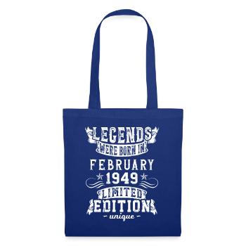 Anniversaire Février 1949 année Edition Limitée - Sac en tissu - bleu royal - Devant