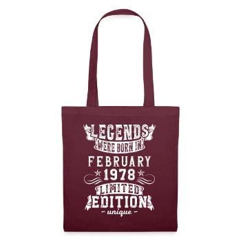 Anniversaire Février 1978 année Edition Limitée - Sac en tissu - bordeaux - Devant