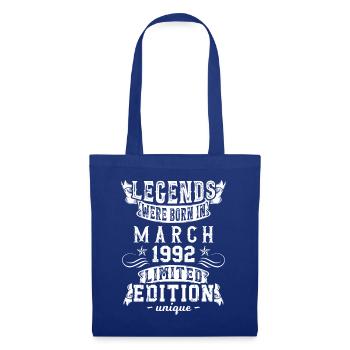 Birthday March 1992 Year Limited Edition - Tote Bag - royal blue - Front
