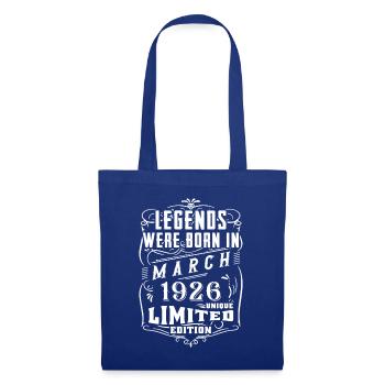 Birthday March 1926 Year Limited Edition - Tote Bag - royal blue - Front