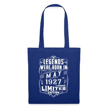 Geburtstag Mai 1927 Jahr Limited Edition - Stoffbeutel - Royalblau - Vorne