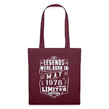 Anniversaire Mai 1978 Année Edition Limitée - Sac en tissu - bordeaux - Devant