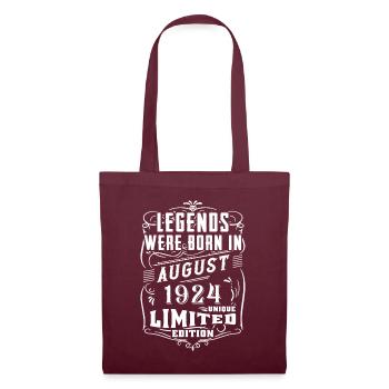 Anniversaire Août 1924 Année Edition Limitée - Sac en tissu - bordeaux - Devant