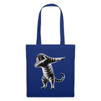 Lustiges Dabbing Tiger Wildtier Tierliebhaber - Stoffbeutel - Royalblau - Vorne